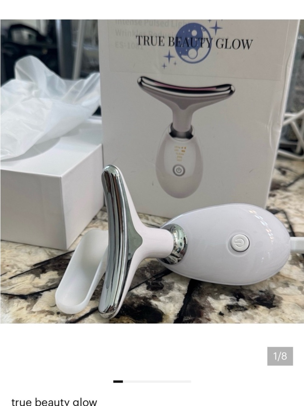 White Facial T-Sculpting Massager & Red Light Therapy